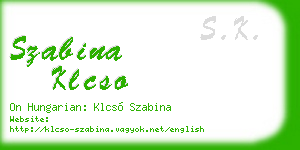 szabina klcso business card